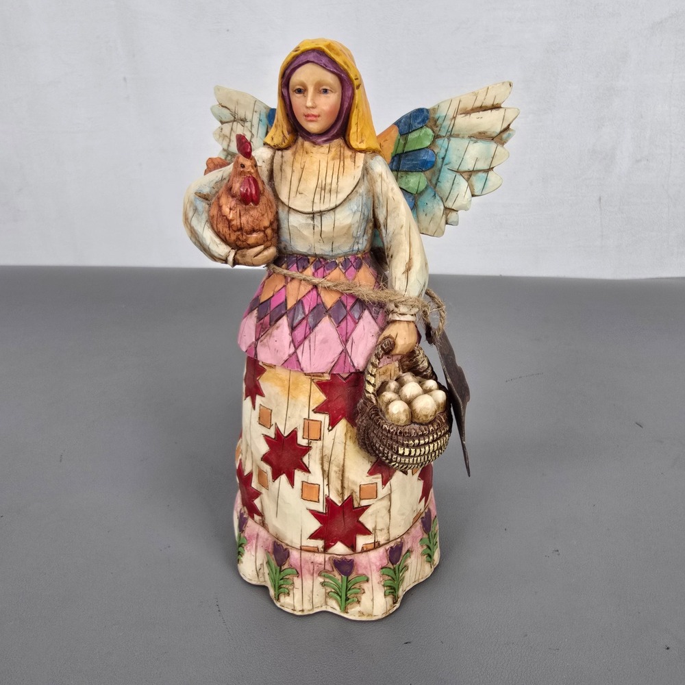 Jim Shore Heartwood Creek Angel of Faithfulness Figurine 108918 2002 Chicken Egg